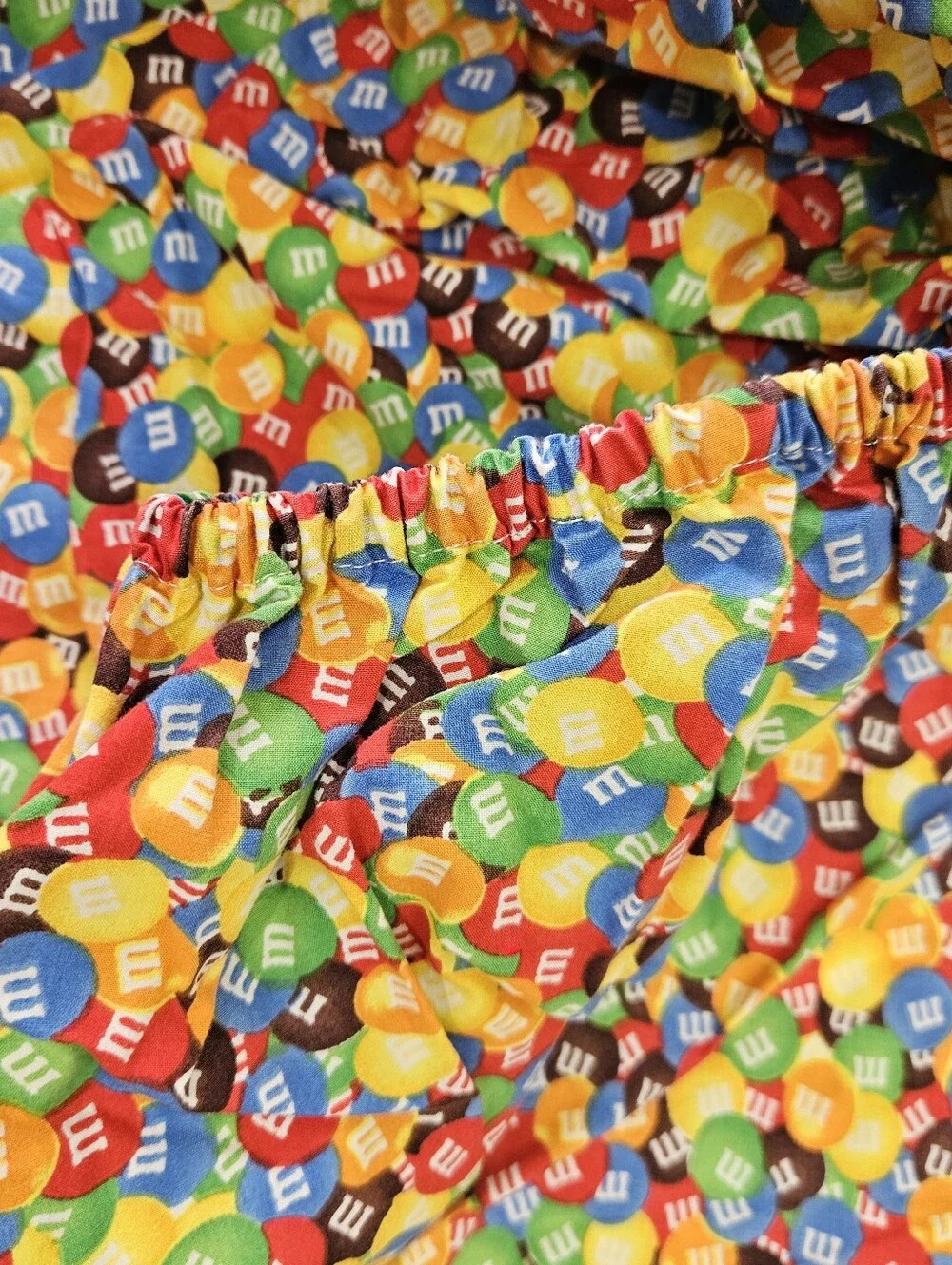 VTG m&m's Chocolate Candy Size Bright Colors FULL Fitted Sheet 100% Cotton 2007